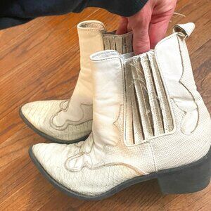 Free People Leather Cowboy Booties